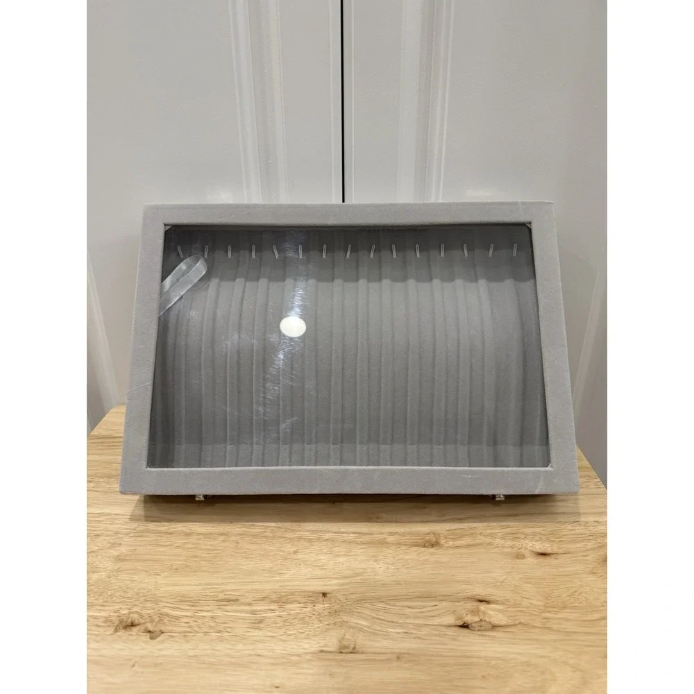 Bracelet Display Case Box Grey Gray Acrylic Top 15 Slots